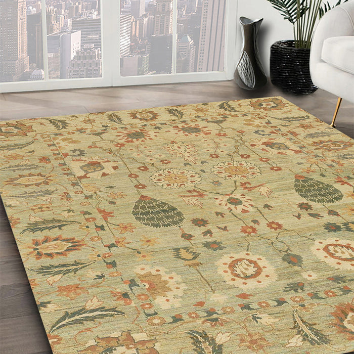 Machine Washable Abstract Cinnamon Brown Rug in a Family Room, wshabs1650