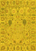 Machine Washable Oriental Yellow Traditional Rug, wshabs1650yw