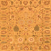 Square Machine Washable Oriental Orange Traditional Area Rugs, wshabs1650org