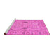 Sideview of Machine Washable Oriental Pink Traditional Rug, wshabs1650pnk