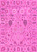 Machine Washable Oriental Pink Traditional Rug, wshabs1650pnk