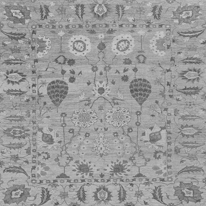 Square Oriental Gray Traditional Rug, abs1650gry