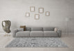 Machine Washable Oriental Gray Traditional Rug in a Living Room,, wshabs1650gry