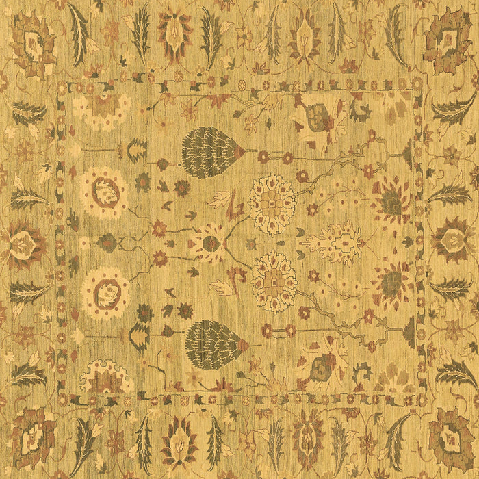 Square Machine Washable Oriental Brown Traditional Rug, wshabs1650brn