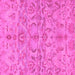 Square Machine Washable Abstract Pink Modern Rug, wshabs1651pnk