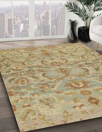 Abstract Cinnamon Brown Modern Rug, abs1651