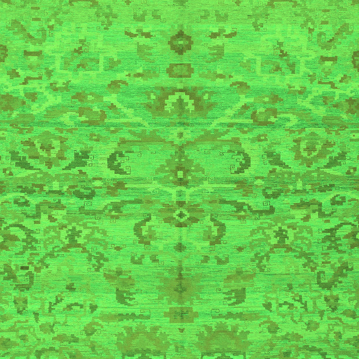 Square Abstract Green Modern Rug, abs1651grn