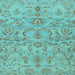 Square Machine Washable Abstract Light Blue Modern Rug, wshabs1651lblu