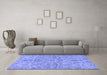 Machine Washable Abstract Blue Modern Rug in a Living Room, wshabs1651blu