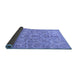 Sideview of Abstract Blue Modern Rug, abs1651blu