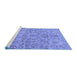 Sideview of Machine Washable Abstract Blue Modern Rug, wshabs1651blu