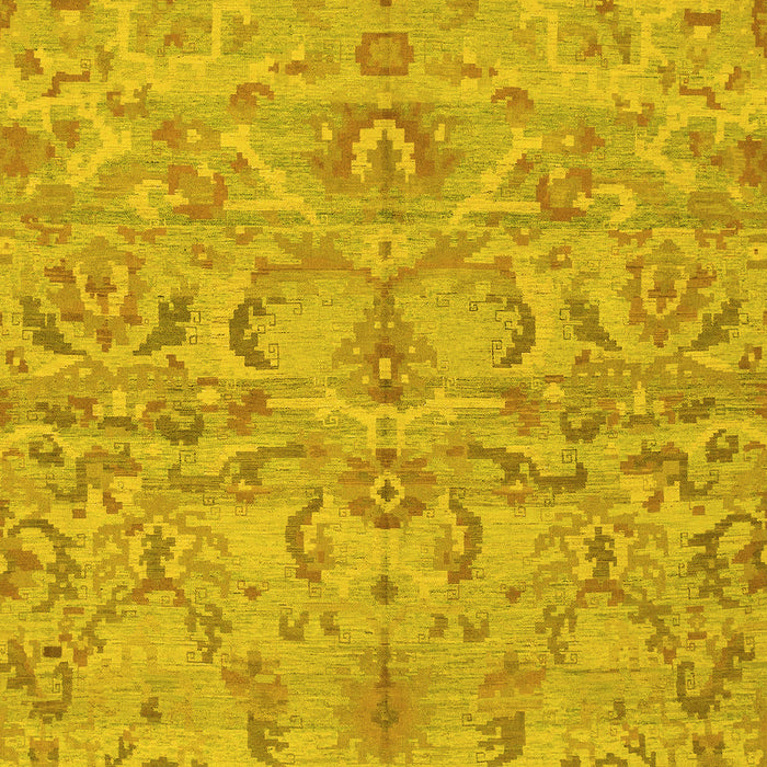 Machine Washable Abstract Yellow Modern Rug, wshabs1651yw