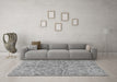 Machine Washable Abstract Gray Modern Rug in a Living Room,, wshabs1651gry