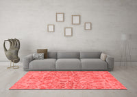 Machine Washable Abstract Red Modern Rug, wshabs1651red