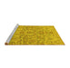 Sideview of Machine Washable Abstract Yellow Modern Rug, wshabs1651yw