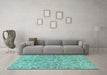 Machine Washable Abstract Light Blue Modern Rug in a Living Room, wshabs1651lblu