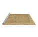 Sideview of Machine Washable Abstract Cinnamon Brown Rug, wshabs1652