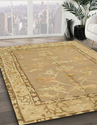 Abstract Cinnamon Brown Modern Rug, abs1652