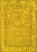 Machine Washable Abstract Yellow Modern Rug, wshabs1652yw