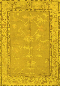 Abstract Yellow Modern Rug, abs1652yw