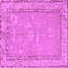 Square Abstract Purple Modern Rug, abs1652pur