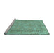 Sideview of Machine Washable Abstract Light Blue Modern Rug, wshabs1652lblu