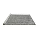 Sideview of Machine Washable Abstract Gray Modern Rug, wshabs1652gry