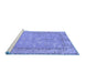 Sideview of Machine Washable Abstract Blue Modern Rug, wshabs1652blu