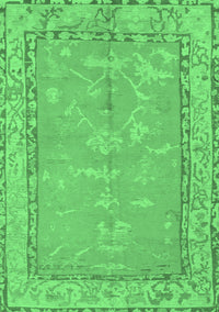 Abstract Emerald Green Modern Rug, abs1652emgrn