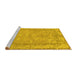 Sideview of Machine Washable Abstract Yellow Modern Rug, wshabs1652yw