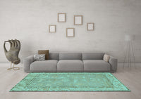 Machine Washable Abstract Light Blue Modern Rug, wshabs1652lblu