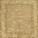 Square Abstract Cinnamon Brown Modern Rug, abs1652