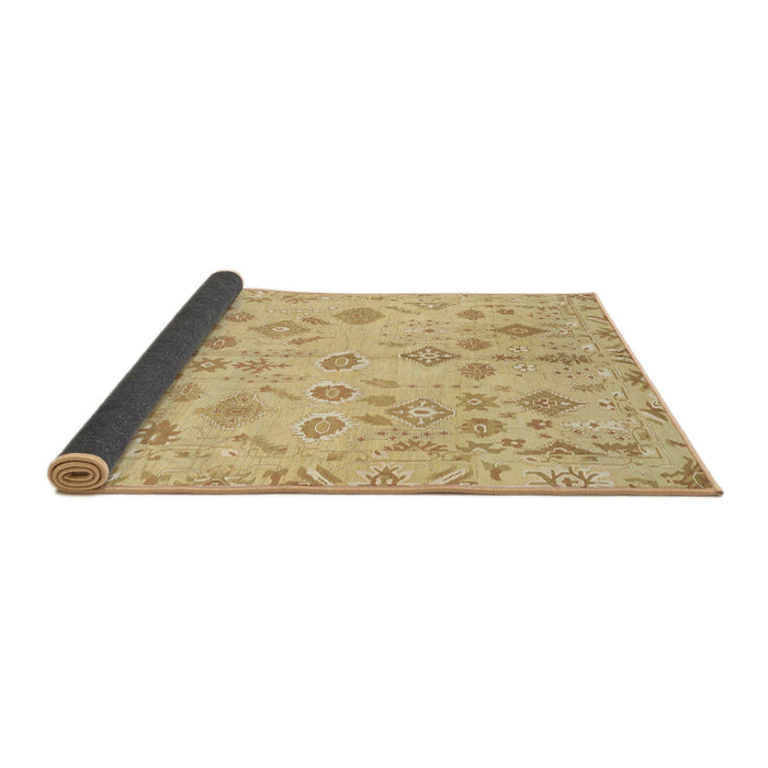 Sideview of Abstract Gold Oriental Rug, abs1653