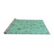 Sideview of Machine Washable Oriental Light Blue Traditional Rug, wshabs1653lblu