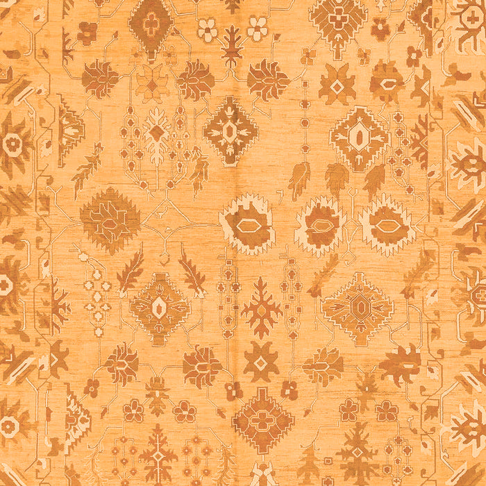 Machine Washable Oriental Orange Traditional Area Rugs, wshabs1653org