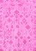 Machine Washable Oriental Pink Traditional Rug, wshabs1653pnk