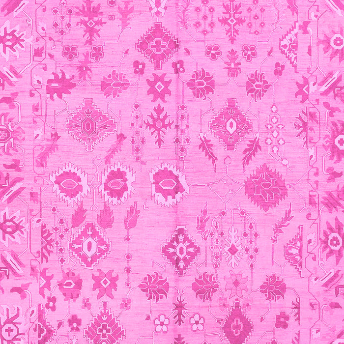 Machine Washable Oriental Pink Traditional Rug, wshabs1653pnk