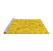 Sideview of Machine Washable Oriental Yellow Traditional Rug, wshabs1653yw