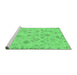 Sideview of Machine Washable Oriental Emerald Green Traditional Area Rugs, wshabs1653emgrn