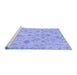 Sideview of Machine Washable Oriental Blue Traditional Rug, wshabs1653blu