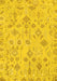 Machine Washable Oriental Yellow Traditional Rug, wshabs1653yw