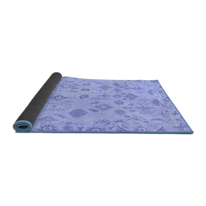 Sideview of Oriental Blue Traditional Rug, abs1653blu