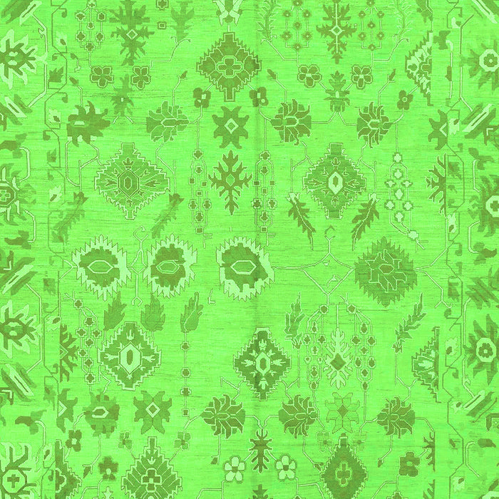 Machine Washable Oriental Green Traditional Area Rugs, wshabs1653grn