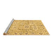 Sideview of Machine Washable Abstract Brown Modern Rug, wshabs1654brn