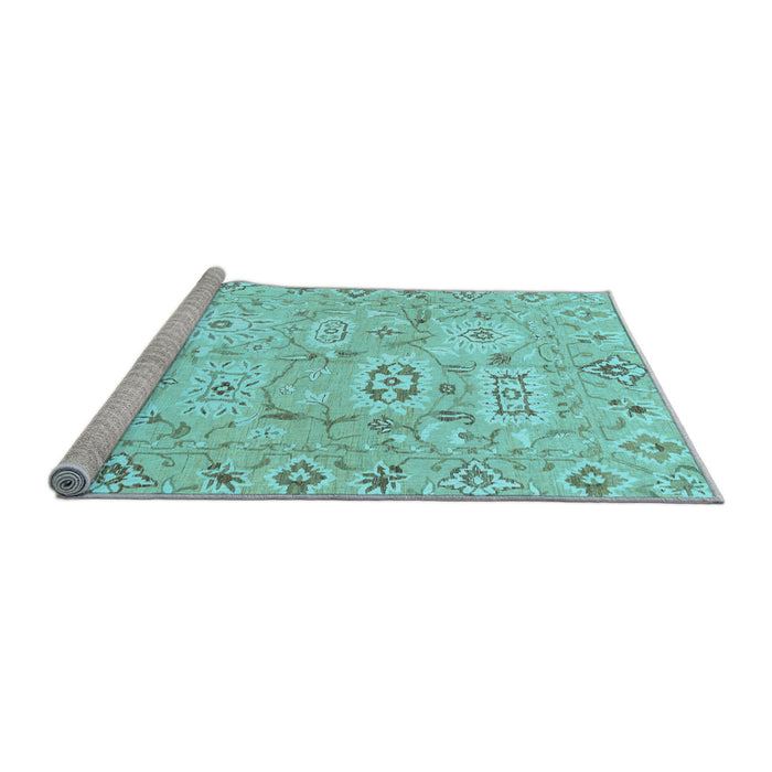 Sideview of Machine Washable Abstract Light Blue Modern Rug, wshabs1654lblu