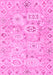 Machine Washable Abstract Pink Modern Rug, wshabs1654pnk