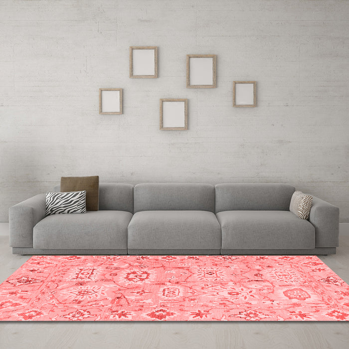 Modern Red Washable Rugs