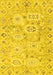 Machine Washable Abstract Yellow Modern Rug, wshabs1654yw