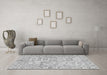 Machine Washable Abstract Gray Modern Rug in a Living Room,, wshabs1654gry