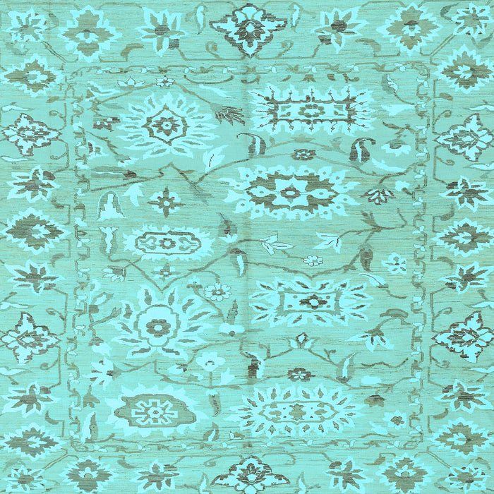 Square Abstract Light Blue Modern Rug, abs1654lblu